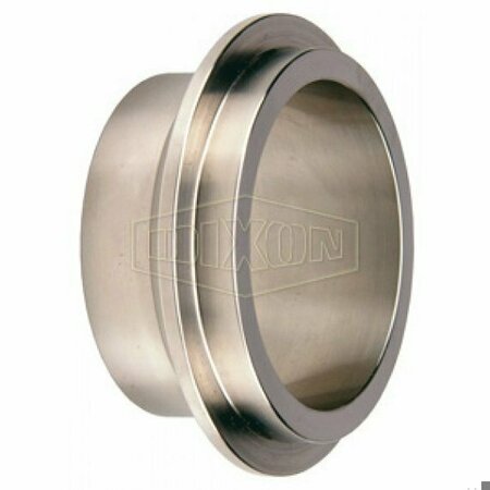 DIXON Short Weld Ferrule, 2-1/2 in Nominal, Male I-Line End Style, 304 SS, Domestic 14WI-G250